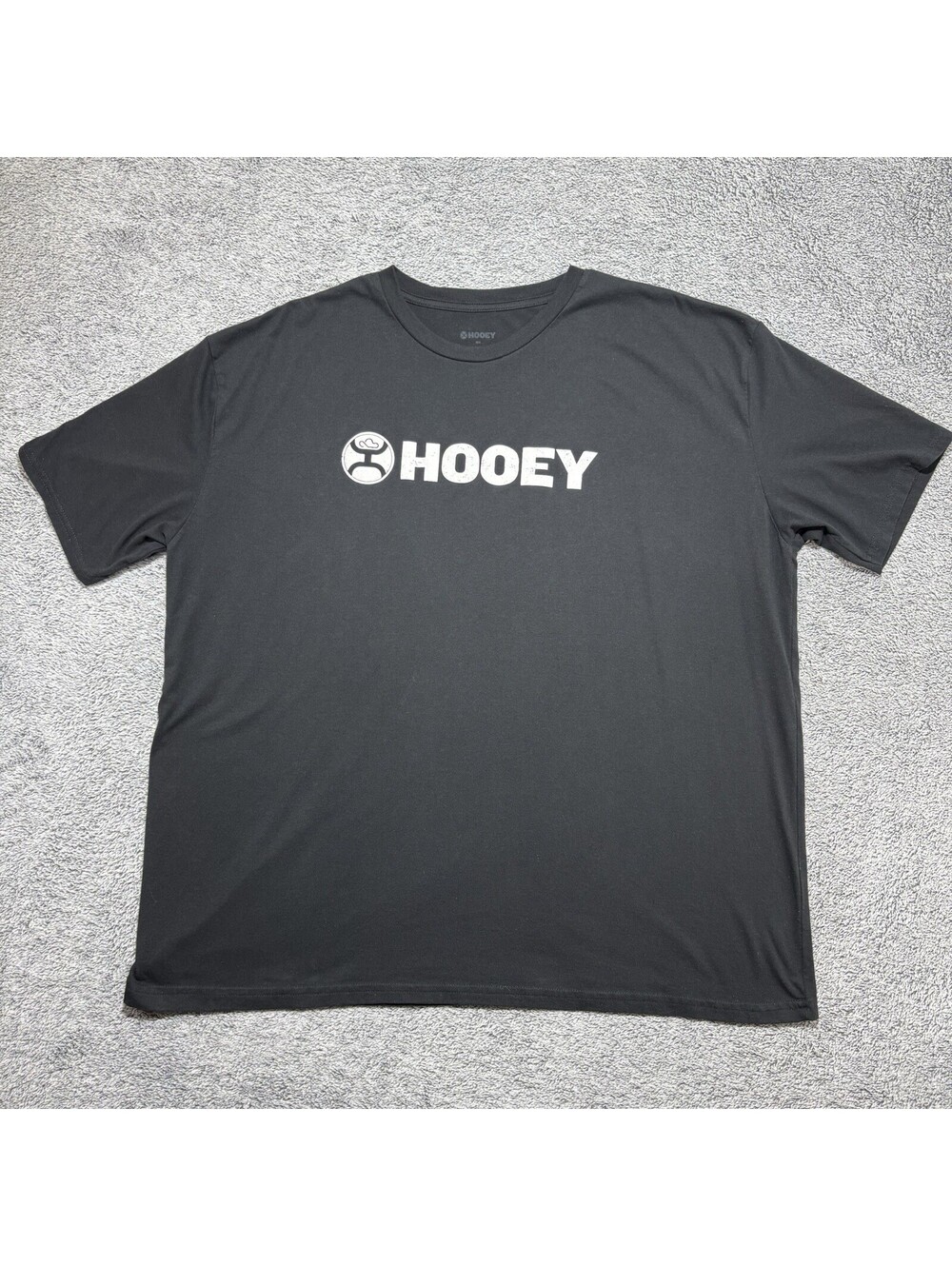 Hooey Men’s 3XL Black Short Sleeve Crew Neck T-shirt With White Lock Up Logo